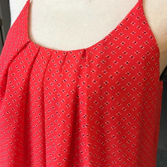 Skies are Blue Red Blouse, Size 8 - Picture 2 of 4